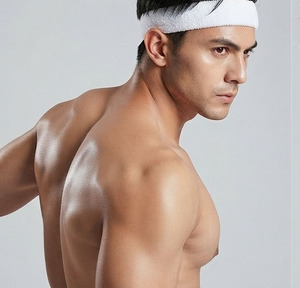 Bandeau de sport en coton pour homme, 4,5 cm de large, respirant, tricoté, élastique, pour fitness, athlétisme, gym, course à pied - Product Image 4