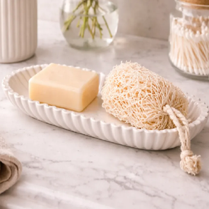 Elegante Tazón Decorativo Ovalado de Mármol Blanco Acanalado, Hecho a Mano con Piedra Natural, para Servir Frutas, Centro de Mesa, para Decoración de Hogar de Lujo - Product Image 2