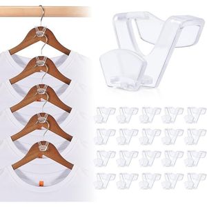 Confezione da 60 Connettori Trasparenti per Appendiabiti, Robusti e Salvaspazio, Essenziali per l'Organizzazione delle Stanze Universitarie - Product Image 1