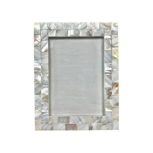 Custom Luxury Mother Of Pearl Photo <b>Frame</b> Handmade Natural MOP Shell Inlay <b>Picture</b> <b>Frame</b> Wholesale <b>Vintage</b> Mosaic Tabletop Decor - Product Image 4