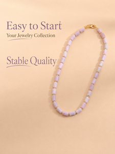 Collier <span class=keywords><strong>de</strong></span> perles en pierres fines naturelles personnalisé à faible MOQ, production rapide, pour marques <span class=keywords><strong>de</strong></span> <span class=keywords><strong>bijoux</strong></span> - Product Image 4