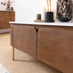 Soporte para TV Vandana Cresta Zentrix en madera de mango y mármol Siena - Product Image 4