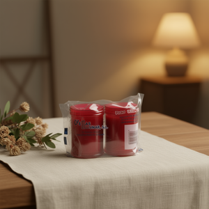 VELON MEDIANO ROJO Bougies parfumées rouges pour l'aromathérapie et la décoration - Pack de 2 pots en verre avec cire de paraffine - Product Image 3