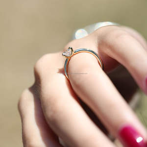 IGI Lab Grown Brilliant Cut Diamond Vintage 14K Boda amarilla/Compromiso Anillo unisex Anillo de aniversario digno de fiesta de oro blanco - Product Image 4