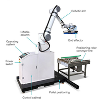 Robot de palettisation automatique de sacs, pince robotique industrielle, capteurs, moteur, boîte de vitesses, engrenages pour l'empilage et l'emballage de sacs en entrepôt