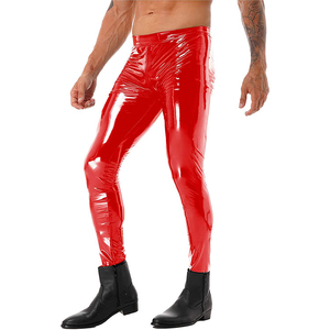Luxury <b>Men's</b> Genuine <b>Leather</b> <b>Pants</b> Modern Slim Fit Straight Black Button Fly Windproof Breathable Eco-Friendly Streetwear - Product Image 4