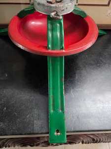 Vintage Red & Green Metal Christmas <b>Tree</b> Stand – Mid Century Holiday Decor - Product Image 2