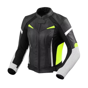 Blousons de moto en cuir personnalisés pour adultes, kits complets, coupe-vent, avec impression par transfert thermique sur le devant uni - Product Image 4