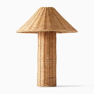 Accessoire d'éclairage pour bureau, table de chevet, lampes en rotin coquillage, lampe de table tressée à la main à bas prix - Product Image 4