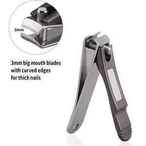 Juego de Cortaúñas de Acero Inoxidable al por Mayor, Cortaúñas Grandes para Dedos de los Pies y de las Manos, Duraderos, Afilados, de Metal Mate - Product Image 3