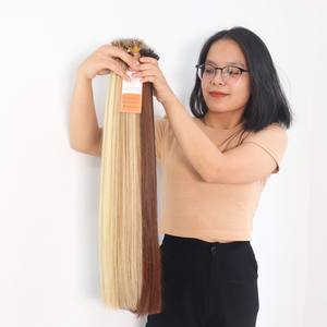 Hot Trend <b>Silky</b> Bone Straight Luxury Vietnamese Remy Hair Extensions Unprocessed Virgin Nano Tip Hair - Product Image 4