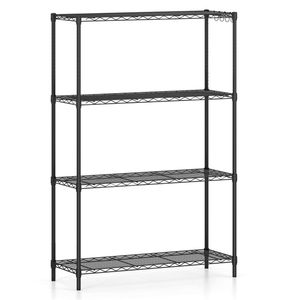 Scaffalatura in Metallo Nero a 4 Ripiani, Capacità 450 kg, 250 kg per Ripiano, Scaffali Multiuso a 4 Livelli - Product Image 3