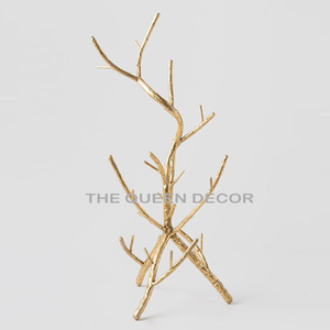 Factory Customizable Aluminum Metal Unique Shape Gold Finished Christmas Display Stand Led Lighting Metal - Product Image 1