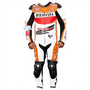 ชุดแข่งรถมอเตอร์ไซค์ Dani Pedrosa Zonda Repsol MotoCP แบบชิ้นเดียว ทำจากหนังวัว/หนังจิงโจ้ สำหรับขับขี่มอเตอร์ไซค์/จั๊มสูท MotoCp/ชุดสำหรับนักขี่มอเตอร์ไซค์ระดับมืออาชีพ - Product Image 1