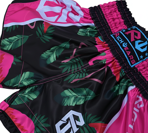 กางเกงมวยไทยสั่งทำโลโก้ได้ 男女兼用 ผ้าโพลีเอสเตอร์ 100% น้ำหนักเบา ทนทาน แห้งเร็ว สำหรับผู้ใหญ่ ใช้สำหรับศิลปะการต่อสู้ MMA มวยสากล - Product Image 3