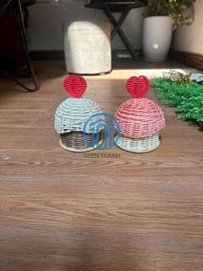 Custom Eid Mubarak Rattan Cupcake Basket Cute <b>Kids</b> Ramadan Ramadan Gergean Candy and Cupcake Basket Handwoven Rattan OEM ODM - Product Image 4