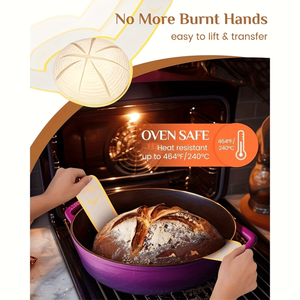 Set di Cestini Ovali per Lievitazione 23 cm + 25 cm con Bastoncino per Impastare Incluso, Kit per Preparazione Yogurt e Pane, Set da Forno - Product Image 5