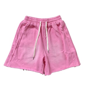 Graphique lavé grande taille Dtg impression en vrac Designer été Streetwear coton Sweat garçons français éponge lavage à l'acide personnalisé Shorts pour hommes - Product Image 1