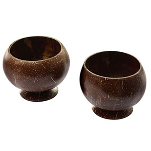 NOUVEAU DESIGN 2025 TASSE EN COQUILLE DE NOIX DE COCO NATURELLE | Tasse en coquille de noix de coco réutilisable et écologique en gros fabriquée au Vietnam par ECO2GO VIETNAM - Product Image 1