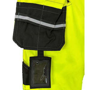 Men High Visibility Reflective Workwear <b>Jacket</b> And Pant Set With Hood And Stripes Safety Uniform For Construction <b>Workers</b> - Product Image 4