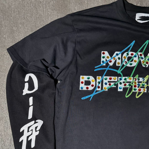 เสื้อยืดผู้ชาย/ผู้หญิง ฤดูร้อน ผ้าถักคุณภาพสูง แขนสั้นสองชั้น ทรงโอเวอร์ไซส์ สไตล์ลำลอง พิมพ์ลายเพชร - Product Image 4