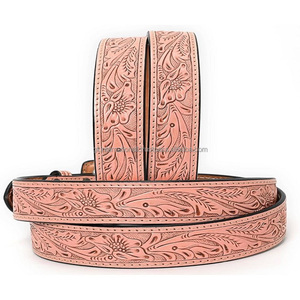 100% Satisfacción del cliente tallado a mano floral en relieve de moda para hombres cinturón de herramientas de cuero occidental y accesorios hebilla extraíble - Product Image 5