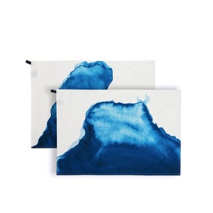 Motif océan brodé 45*65cm solide Style japonais bio tricoté 100% coton Dessert très absorbant comptoir torchon - Product Image 1