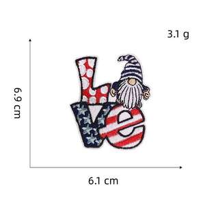 Nouvelles écussons décoratifs en tissu pour la Fête de l'Indépendance américaine, motif drapeau de baseball brodé, thermocollants, pour fêtes et événements, pour le marché international - Product Image 6