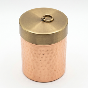 Empty Hammered Copper Candle Jar With Brass Lid Custom Logo Eco-Friendly Metal Candle Container For Soy Wax Candle Making Bulk - Product Image 6