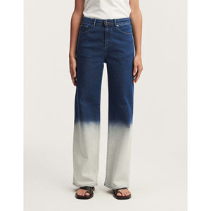 กางเกงยีนส์ทรงหลวมขาบานแบบพิเศษสำหรับผู้หญิง พร้อมบริการ OEM ราคาส่งถูก - Product Image 6