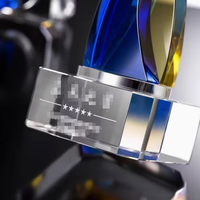 Trophée en cristal gravé au laser 3D personnalisé Trophées en cristal vierges Médailles Plaques Trophée en cristal/Imprimé en 3D/Matériaux ABS