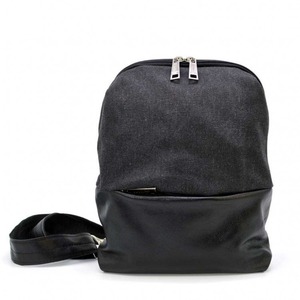 Sac bandoulière en cuir et toile imperméable avec fermeture éclair, sac de poitrine décontracté pour voyage, vente en gros LCSB-0020 - Product Image 3