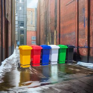 KC Green GR-721 120L Heavy Duty HDPE Plastic <b>Wheelie</b> <b>Bin</b> Rectangular Classic Style WHEELED Outdoor/Indoor Use Made in Delhi - Product Image 6