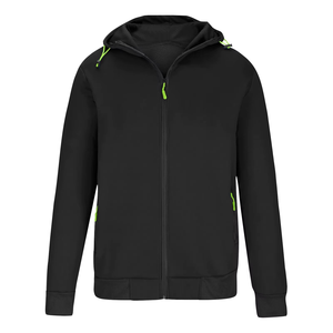Men's Hooded Zip-Up Sweatshirt Solid Color Regular Fit Casual Style Breathable French Terry Fabric Autumn Wear - Product Image 2