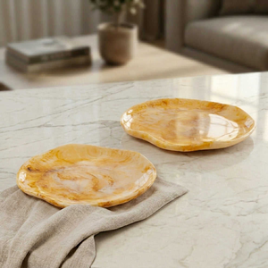 Indian Manufactured Resin <b>Decorative</b> <b>Plate</b> for Home Dining Table Kitchen and Living Room Use for Wholesale Supply - Product Image 1