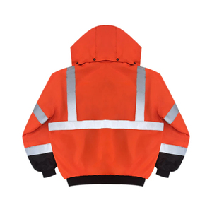 Conjunto de Ropa de Trabajo de Seguridad Reflectante de Alta Visibilidad Resistente al Agua al por Mayor, Sudadera con Capucha de Poliéster, Chaqueta de Seguridad Vial, MOQ Bajo - Product Image 4