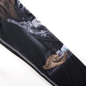 <b>Men's</b> Long Sleeve Black Sublimation Print Quick Dry Full Sleeve <b>Compression</b> <b>Shirt</b> With Skull Design Rash Guard - Product Image 4