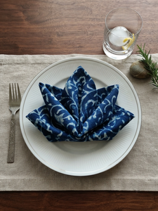 <b>Blue</b> Floral Printed Handmade Bohemian <b>Cushion</b> <b>Cover</b> Knitted Combed Cotton Fabric Eco Friendly Shrink Resistant Customizable Home - Product Image 3
