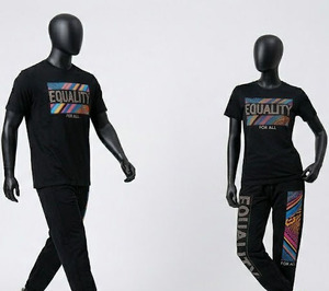 Conjunto de Camiseta y Pantalones con Estampado Digital Personalizado 'Equality For All', Cuello Redondo, Manga Corta, Estilo Casual Urbano para Hombre, Verano, OEM - Product Image 2