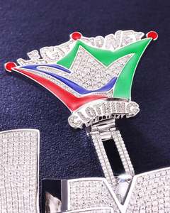 Luxury 925 <b>Silver</b> Moissanite Letter HMC Pendant With <b>Crown</b> Charm Rhodium Plated Themed Jewelry Unisex Gift - Product Image 4