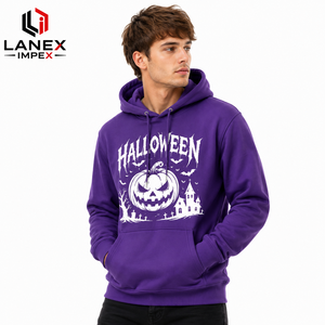 Sudadera con Capucha Personalizada de Halloween, Unisex, con Diseño Vintage de Calabaza, Esqueleto y Fantasma, para Ropa Casual de Calle, OEM - Product Image 2