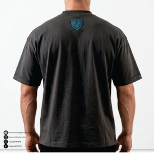 Camiseta Negra de Manga Corta para Hombre, de Alta Calidad, Talla Grande, con Estampado de Gorila Azul, Cuello Redondo, Informal, de Algodón Jersey - Product Image 2