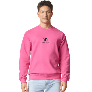 Midweight Fleece Adult Crewneck <b>Sweatshirt</b> <b>Pink</b> Lemonade Soft Warm Pullover Top Casual Long Sleeve Fleece Apparel Custom - Product Image 2