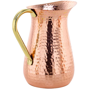 Wholesale Pure Copper Water <b>Jug</b> with Lid Handcrafted Hammered Copper Pitcher Custom Logo Restaurant Tableware Drinkware - Product Image 6