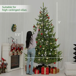 Árbol de Navidad Artificial de 2.7 m con Base de Acero y 4306 Puntas para Decoración Navideña en el Hogar u Oficina - Product Image 3
