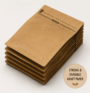 <b>Brown</b> Paper Food Storage <b>Bag</b> With Zipper And One-Way Valve For Coffee <b>Beans</b> Or Snacks - Product Image 6