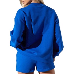 Fashionable Women's Winter Cardigans Solid Color Logo 100% Cotton Fleece Oversize Custom Prints - Product Image 5