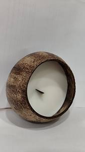 Mini Coconut Shell Bowls & Decorative <b>Dishes</b>-Eco-Friendly Handmade Soy Wax <b>Candles</b> for Diwali & Father's Day - Product Image 6