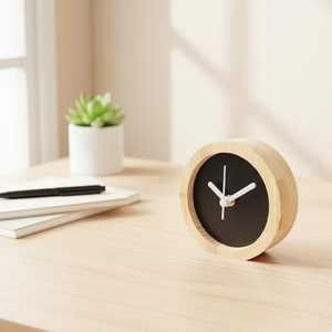 Horloge de table en bois brut irrégulier, 30 cm, fourniture artisanale pour horlogerie - Product Image 1