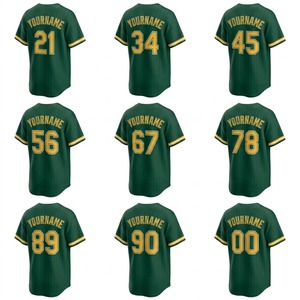 Camiseta de Béisbol de México para Hombre, Verde Marino, Estampada, Cuello en V, Manga Corta, Cierre de Botones, Transpirable, de Poliéster, Ropa Deportiva de Equipo - Product Image 2